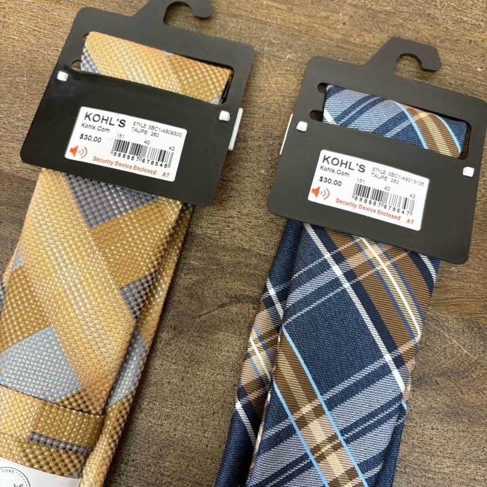 NWT‎ Bespoke Mens Tie PAIR OF 2 Workwear Business Formal - Picture 4 of 9